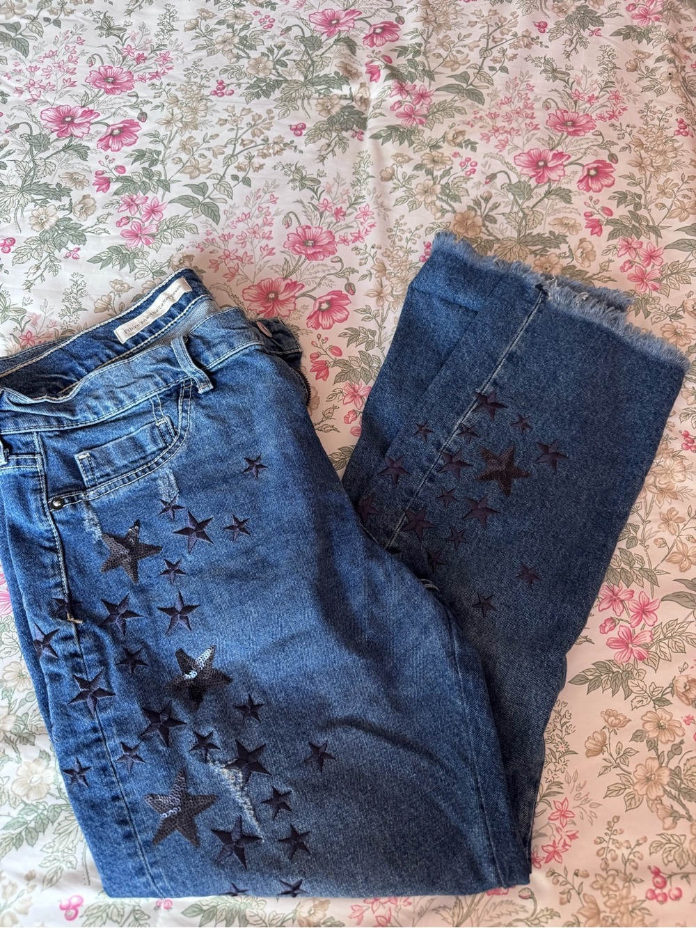 Pilcro Blue Slim Boyfriend Cut Denim Jeans